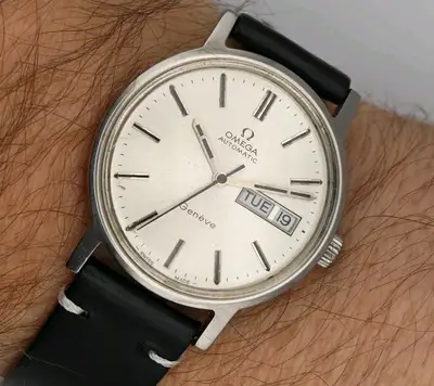 Omega Geneve Day and Date Circa