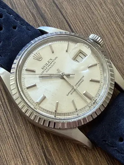 Rolex Datejust 1603 No Lume Silver