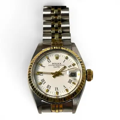 Rolex Date Two Tone Jubilee White