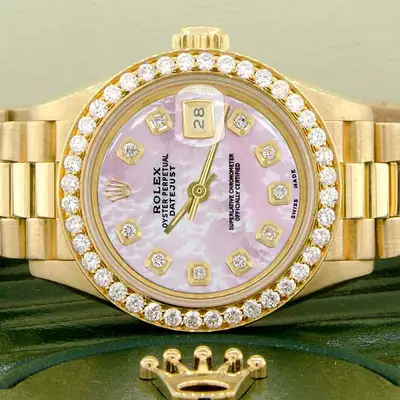 Rolex President Datejust Diamond Bezel/Pink Gold