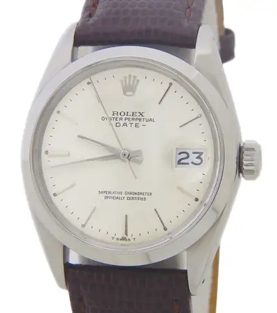 Rolex Stainless Steel Date with Brown