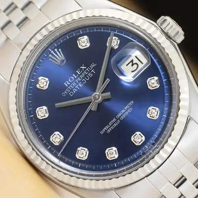 Rolex DATEJUST BLUE 18K WHITE GOLD