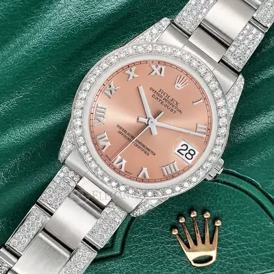 Rolex Datejust Midsize Salmon 3.5ct Diamond