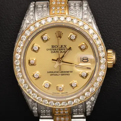 Rolex Datejust Iced Out Two-Tone Diamond