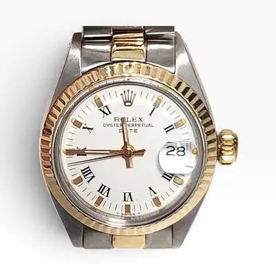 Rolex Date Two Tone Oyster White