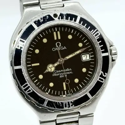 Omega Seamaster Professional Black Silver Working