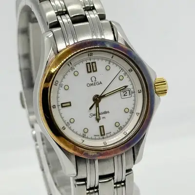 Omega Seamaster 54153231 White Two-Tone Auth