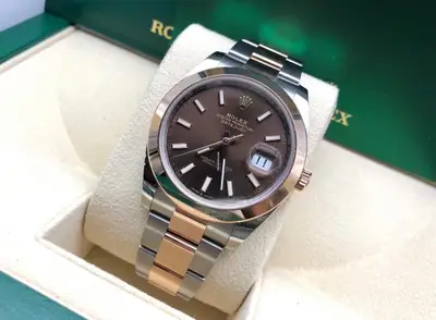 Rolex CHOCOLATE ROSE AND STEEL