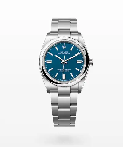 Rolex Oyster Perpetual Stainless Steel Blue