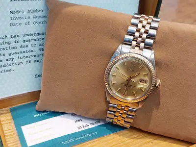 Rolex 1601 datejust Rose gold steel