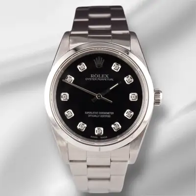 Rolex Oyster Perpetual Black Stainless Steel
