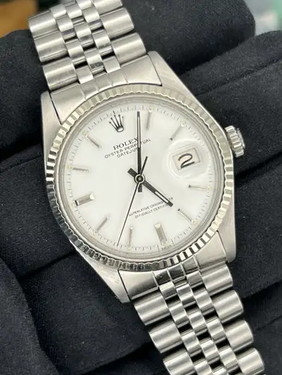 Rolex Datejust 1601 White Gold Bezel