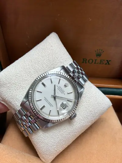 Rolex Datejust Silver 1601 18k White