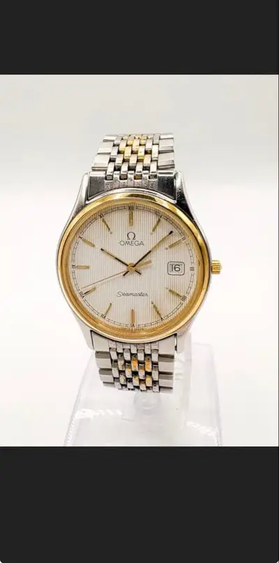 Omega Seamaster Silver and Gold Tone