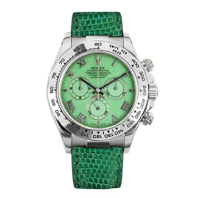 Rolex Daytona Green Roman White Gold