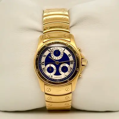 Cartier , SANTOS ROUND, 18K YELLOW GOLD