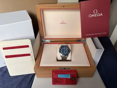 Omega Seamaster Blue Ceramic Bezel Co-Axial