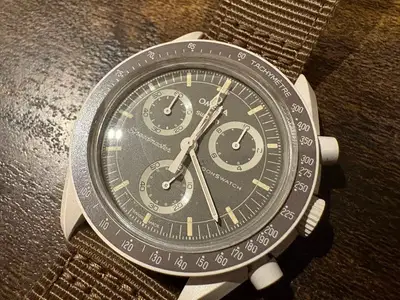 Omega Swatch Speedmaster Desert Model