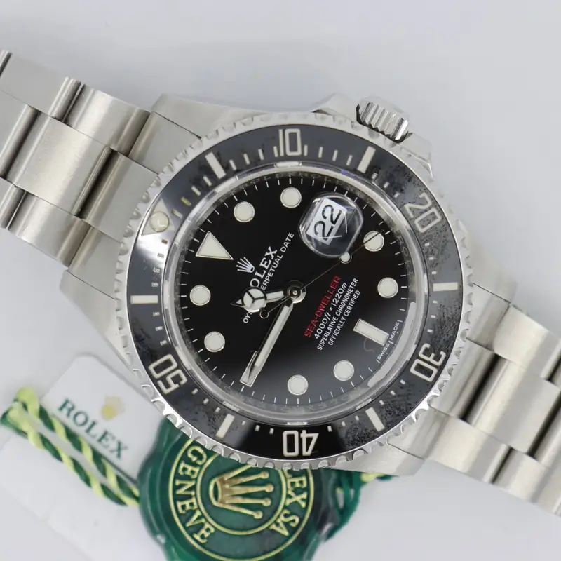 Rolex Sea-Dweller 126600 "Red Sea-Dweller" Black Dial Ceramic Bezel Box & Papers