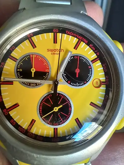 Unknown Swatch chronograph Lemon Squash