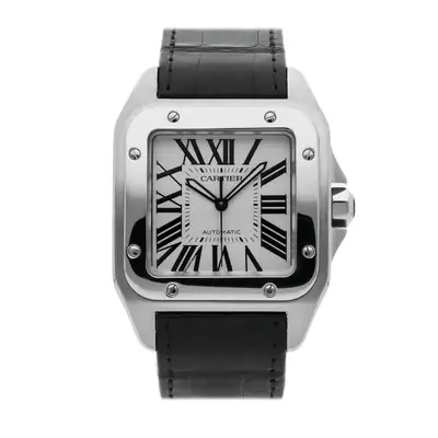 Cartier Santos 100 Steel Silver Strap