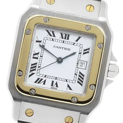 Cartier Santos GalbeeLM Date YG bezel