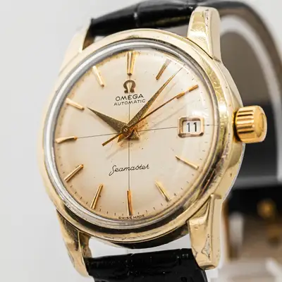 Omega Seamaster Cal.503 Date Gold Cross-line