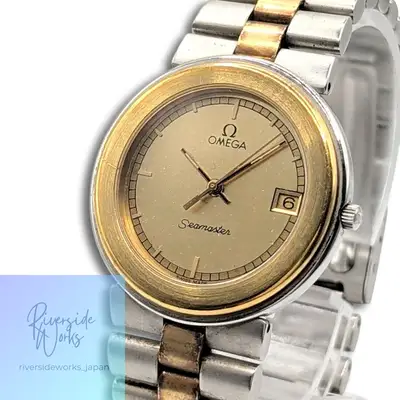 Omega Seamaster Round Gold Date Y2K