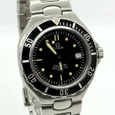 Omega Seamaster Professional Black Silver Working