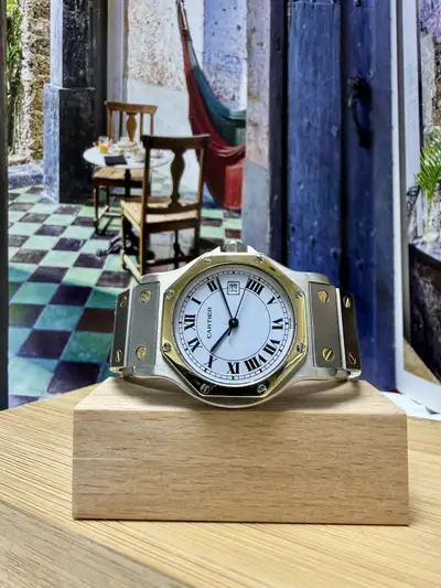 Cartier Santos Octagon Steel 18k Yellow