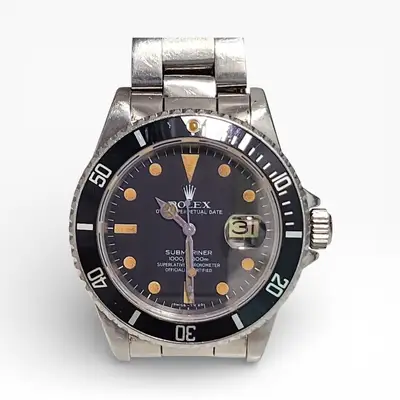 Rolex Transitional Vintage Rolex Submariner 40mm Steel Automatic Watch 16800 Year 1981