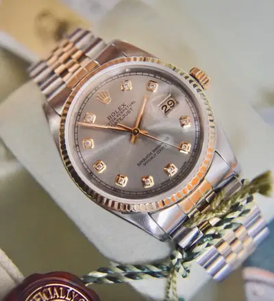 Rolex 18K STEEL DATEJUST SLATE GREY