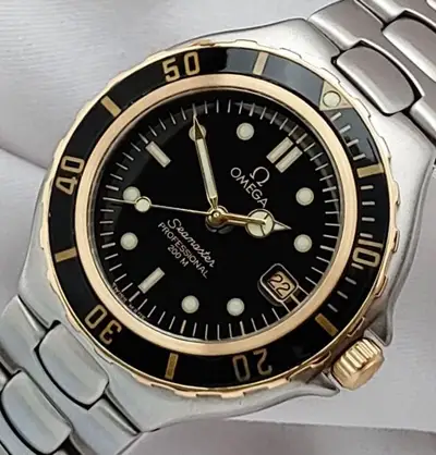 Omega SEAMASTER PROFESSIONAL 18K GOLD BEZEL DATE