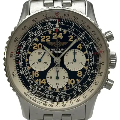 Breitling A12022 Navitimer Cosmonaute Black Stainless