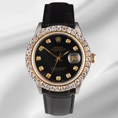 Rolex Datejust 2-Tone 2.25ct Black