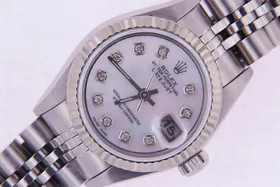 Rolex Datejust Stainless Steel Pearl Diamond