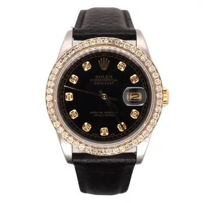 Rolex Datejust Gold/Steel ICED 1.75ct Diamond