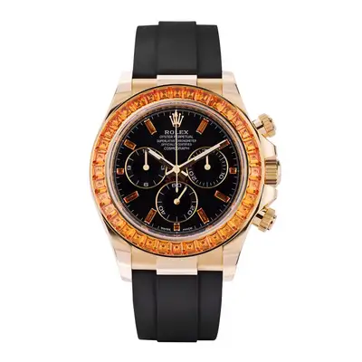 Rolex Daytona Black Diamond Baguette Index