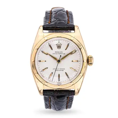 Rolex 18k Rose Gold Rolex Bubbleback Ref