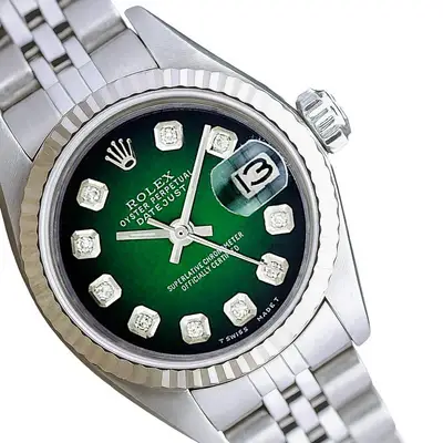 Rolex Datejust Steel Green Vignette 14KW