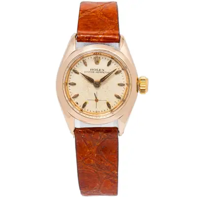 Rolex Oyster Perpetual 6504 Leather Strap