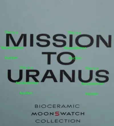 Omega ONE OMEGA SWATCH SPEEDMASTER MOONSWATCH MISSION