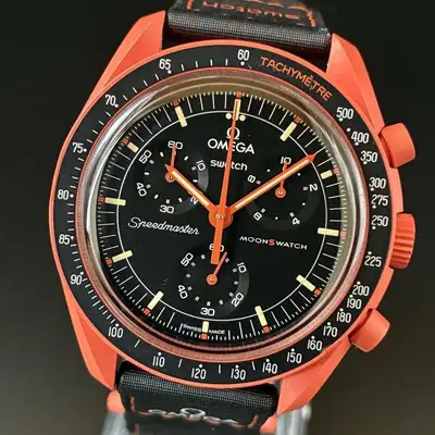 Omega x Swatch LAVA Speedmaster Chronograph
