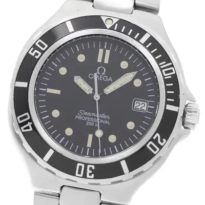 Omega Seamaster Date Luminous Hands/Markers Black