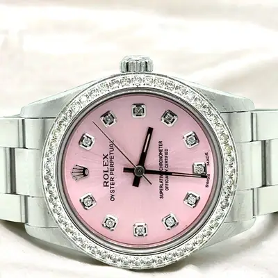 Rolex Oyster Perpetual 1.50ct Diamonds Steel