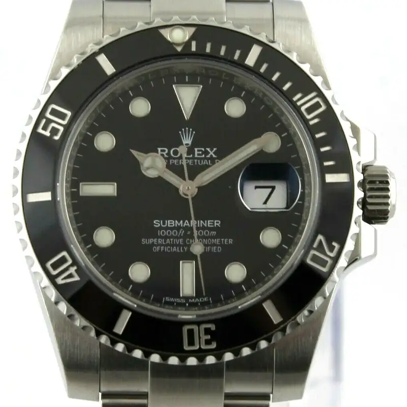 ROLEX SUBMARINER OYSTER 116610LN BLACK CERAMIC MENS 40MM DATE WATCH BOX PAPERS