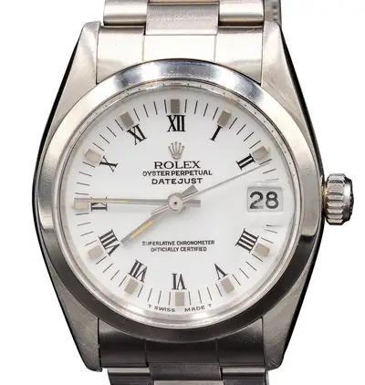 Rolex MidSize Rolex Stainless Steel Datejust White