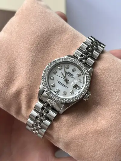 Rolex Steel Rolex Datejust 6917 Custom White