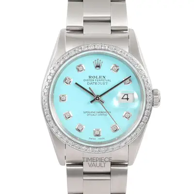 Rolex DATEJUST OYSTER STEEL TURQUOISE DIAMOND