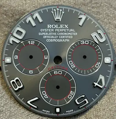 Rolex Daytona 18kt Gray Arabic Blue